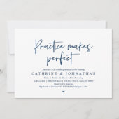 Übung macht perfekt, Hochzeit Probe Abendessen I Einladung (Vorderseite)