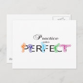 Übung macht Perfekt Postkarte (Vorne/Hinten)