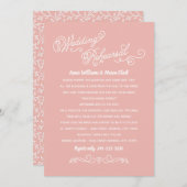 Übung macht perfekt Rosa Probe Dinner Einladung (Vorne/Hinten)