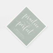 Übung macht perfekte Probe Dinner Serviette (Ecke)