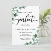 Übung macht perfekte Probe Einladung (Stehend Vorderseite)