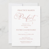Übung macht perfekte Rose Gold Probe Dinner Einladung (Vorderseite)