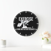 Übung, Motivation erforderlich, Drache - Funny Große Wanduhr (Zuhause)