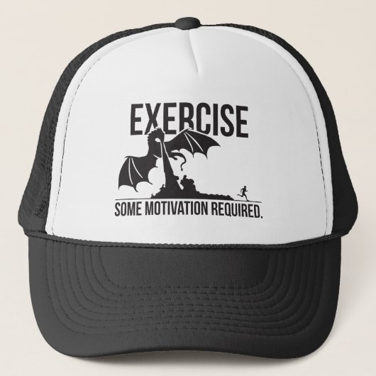 Übung, Motivation erforderlich, Drache - Funny Truckerkappe (Vorderseite)