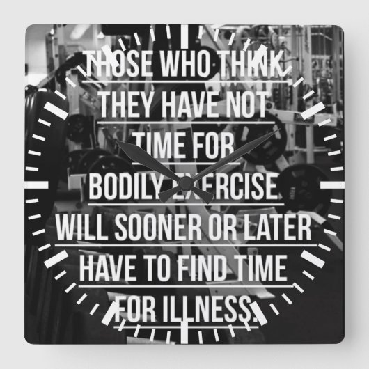 Übung - Motivierend Training Quadratische Wanduhr (Vorderseite)