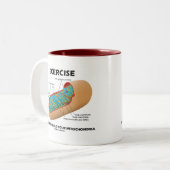 Übung nehmen Zeit, Ihre Mitochondrien zu errichten Zweifarbige Tasse (Vorderseite Links)