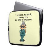 Übung, Push, Sprung Spaß Laptopschutzhülle (Vorderseite Links)