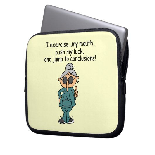 Übung, Push, Sprung Spaß Laptopschutzhülle (Vorderseite Links)