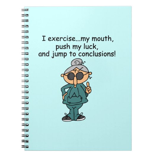 Übung, Push, Sprung Spaß Notizblock (Vorderseite)