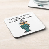 Übung, Push, Sprung Spaß Untersetzer (Linke Seite)