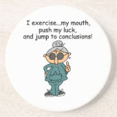 Übung, Stoß, Sprungs-Spaß Getränkeuntersetzer (Vorne)