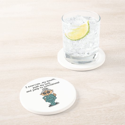 Übung, Stoß, Sprungs-Spaß Getränkeuntersetzer (Seite)