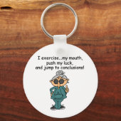 Übung, Stoß, Sprungs-Spaß Schlüsselanhänger (Vorderseite)