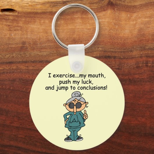 Übung, Stoß, Sprungs-Spaß Schlüsselanhänger (Vorderseite)