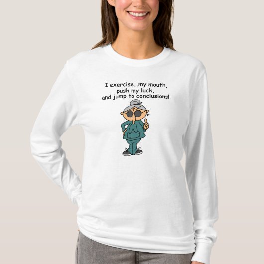 Übung, Stoß, Sprungs-Spaß T-Shirt (Vorderseite)