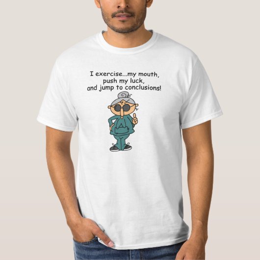 Übung, Stoß, Sprungs-Spaß T-Shirt (Vorderseite)