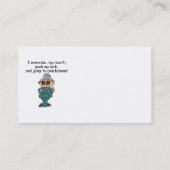 Übung, Stoß, Sprungs-Spaß Visitenkarte (Rückseite)