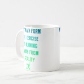 Übung Weglaufen von der Realität Kaffeetasse (Vorderseite Links)
