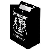 Übung zur Fitness des Workout Mittlere Geschenktüte (Rückseite Schrägansicht)