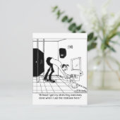 Übungen im Ruheraum Postkarte (Stehend Vorderseite)