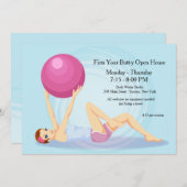 Übungs-Ball-Fitness-Einladung Einladung (Vorne/Hinten)