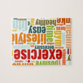 Übungs-Fitness-Lebensstil Puzzle (Horizontal)