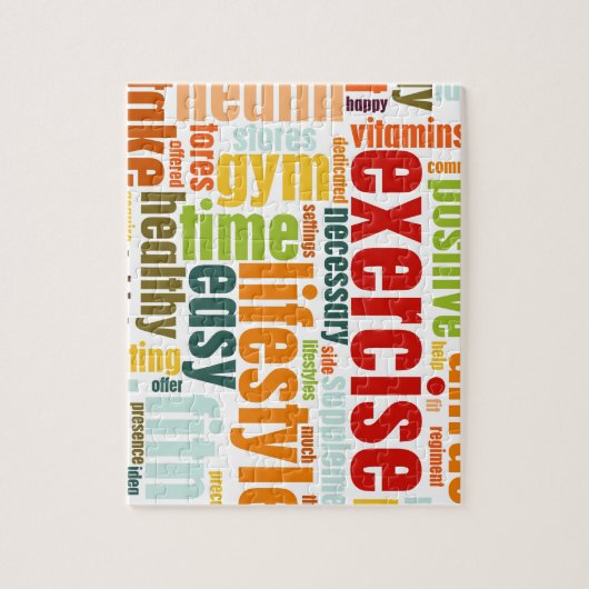 Übungs-Fitness-Lebensstil Puzzle (Vertikal)