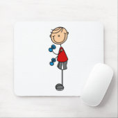 Übungs-Strichmännchen-Mauspad Mousepad (Mit Mouse)