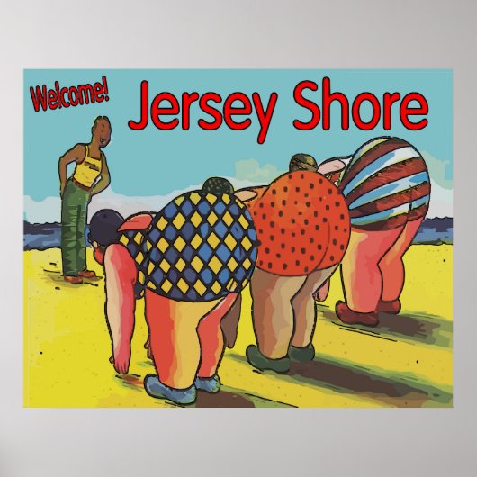 Übungsklasse Vintag Jersey Shore Poster (Vorne)