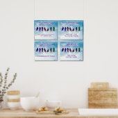 Übungsquoten mit Vögeln und Sky Collage 2 Poster (Küche)
