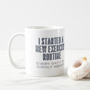 Übungsroutinemäßiges Zitat Kaffeetasse