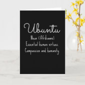 Ubuntu Afrikaans Formulierung Karte (Gelbe Blume)