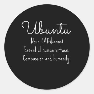 Ubuntu Afrikaans Formulierung Runder Aufkleber