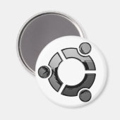 Ubuntu (Chrom) Magnet (Vorderseite/Rückseite)