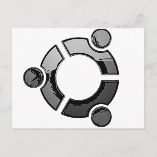 Ubuntu (Chrom) Postkarte (Vorderseite)