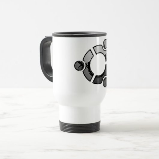 Ubuntu (Chrom) Reisebecher (Vorderseite Links)