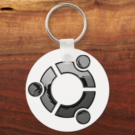 Ubuntu (Chrom) Schlüsselanhänger (Vorderseite)