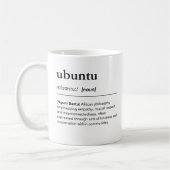 Ubuntu Definition Ich bin, weil wir sind Kaffeetasse (Links)