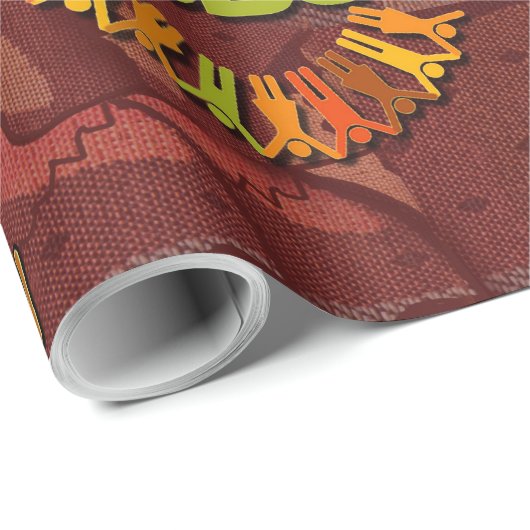 Ubuntu - Ich bin, weil wir sind. Geschenkpapier (Rolleneckpunkt)