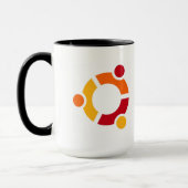 Ubuntu Kaffee-Tasse mit Logo und Tux Tasse (Links)