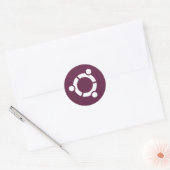 Ubuntu Lila Runder Aufkleber (Umschlag)