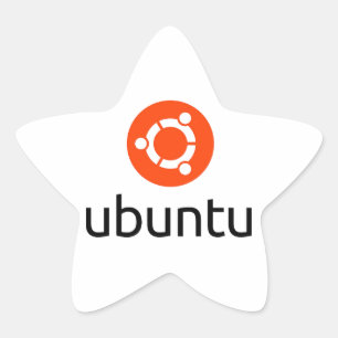 Ubuntu Linux Logo-Aufkleber Stern-Aufkleber