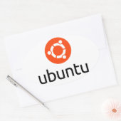 Ubuntu Linux Logo Ovaler Aufkleber (Umschlag)