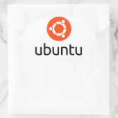 Ubuntu Linux Logo Ovaler Aufkleber (Tasche)