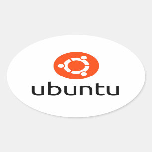 Ubuntu Linux Logo Ovaler Aufkleber