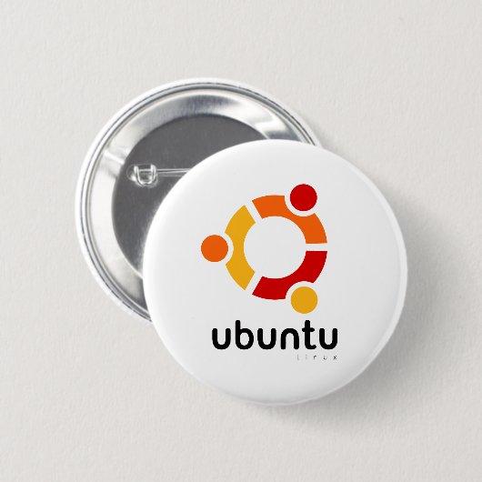 Ubuntu Linux Open Source Button (Vorne & Hinten)