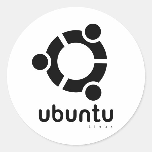 Ubuntu Linux Open Source Runder Aufkleber (Vorderseite)