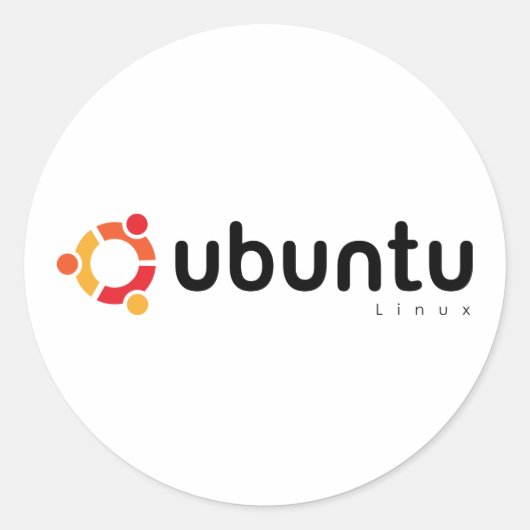 Ubuntu Linux Open Source Runder Aufkleber (Vorderseite)