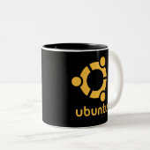 Ubuntu Linux Quelle Zweifarbige Tasse (VorderseiteRechts)