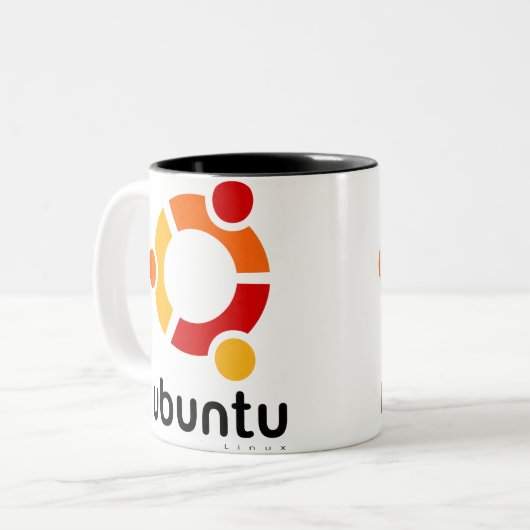 Ubuntu Linux Quelle Zweifarbige Tasse (Vorderseite Links)
